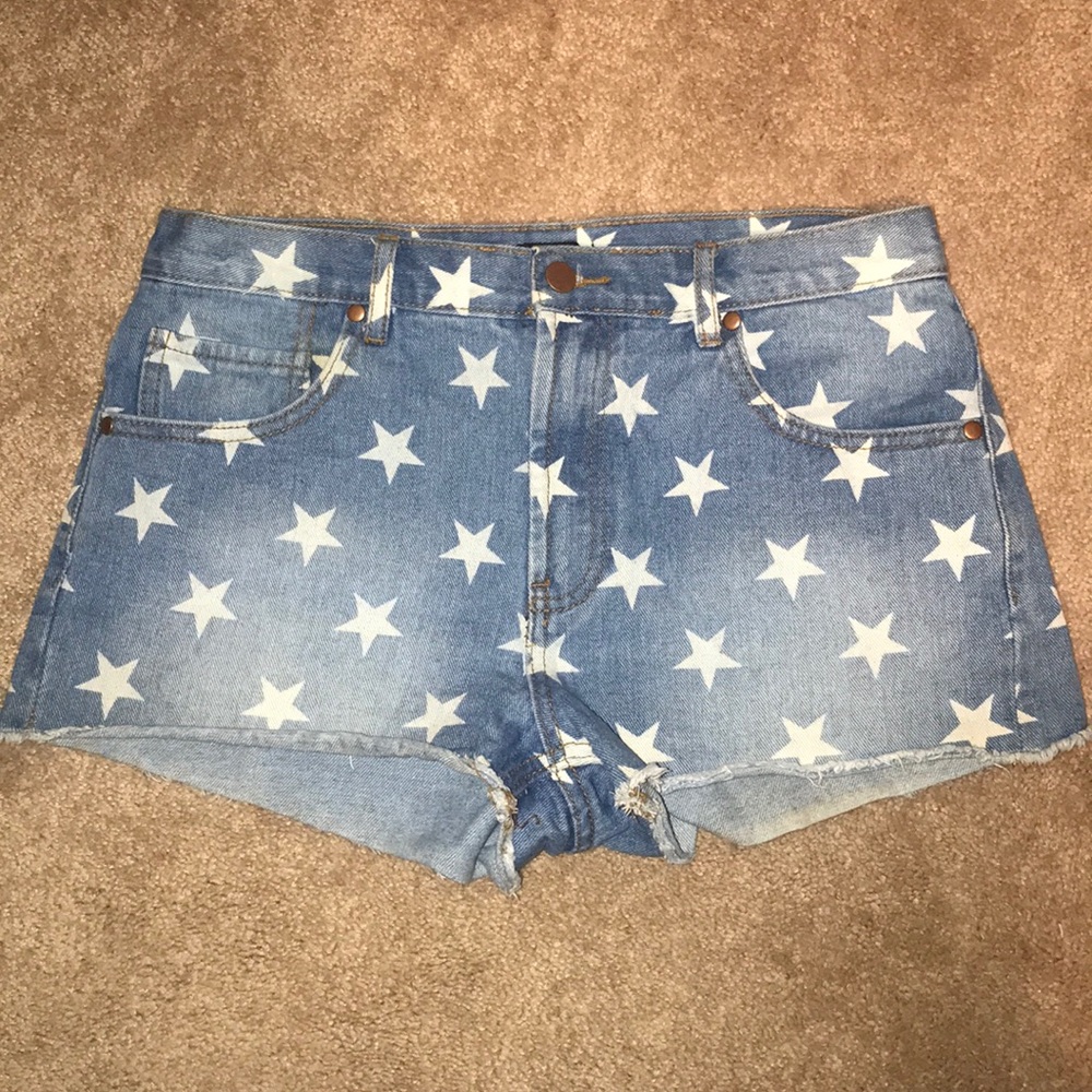 Denim w/ white stars shorts